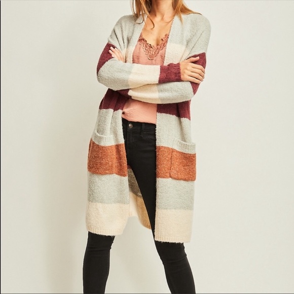 LAST 2️⃣ JOY // Stripped Colorful Soft Cardigan - Picture 2 of 6